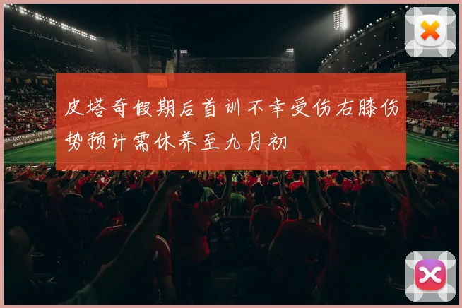 皮塔奇假期后首训不幸受伤右膝伤势预计需休养至九月初